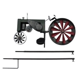 TG,LLC Treasure Gurus Solar LED Light Garden Tractor Wind Spinner