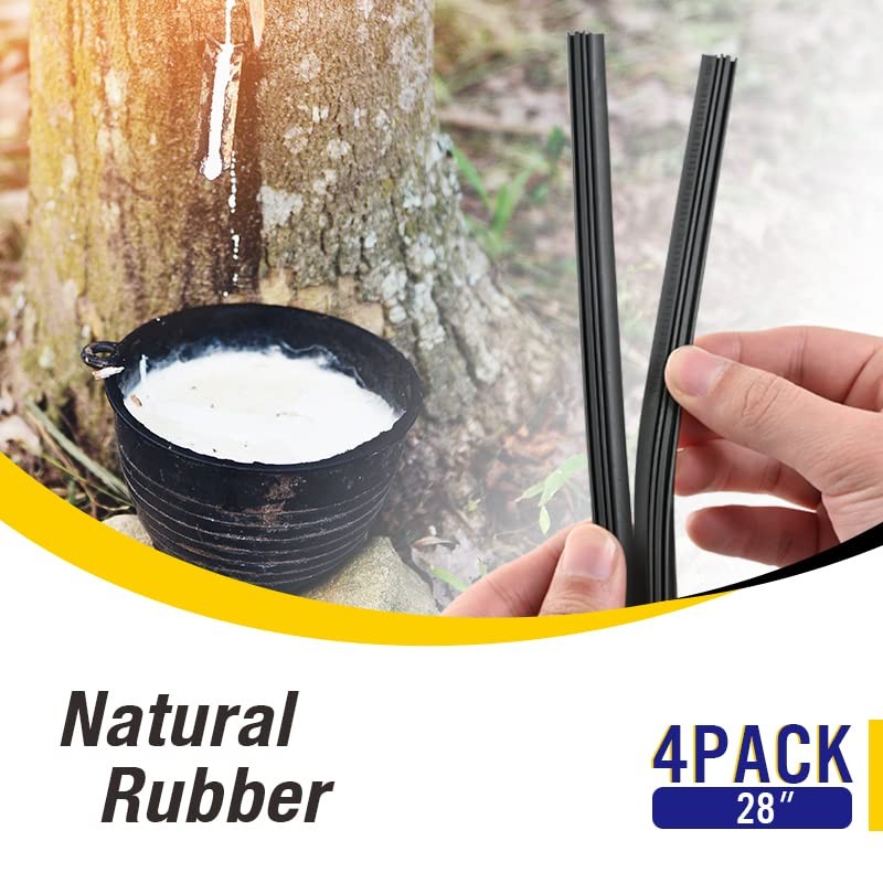 5 PLUS Wiper Blade Refill,4 PCs Adjustable Size of Universal