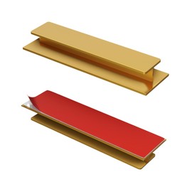 HRX Self-Adhesive Edge Fingerpull Door Handle - Easy to Install Screwless Peel and Stick on Glass, Wood, Metal, Plastic - Sliding Doors Knob for Kitchen Fronts, Drawers & Dressers Panels - 2 Pack