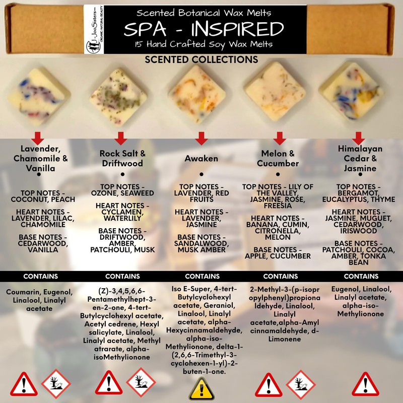 SPA-Inspired Highly Scented Botanical Wax Melts Collections (15 x 13.5g