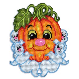 Design Works Crafts Inc. Pumpkin & Ghosts Plastic Canvas Wall Décor Kit, Multicolored