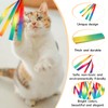 FdcZeyxior 5 Pcs Cat Toys Wand Replacement, Interactive Kitten Rainbow