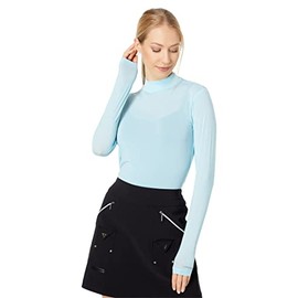 Jamie Sadock® Sunsense® Mandarin Collar Layering Shirt for Women – Long Sleeves – Blended Nylon Oasis XS One Size