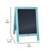 Flash Furniture Canterbury Magnetic Chalkboard Sign - Robin Blue Wood