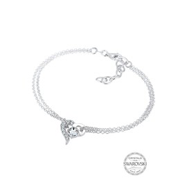 Elli Bracelet Women Heart Symbol Love with Crystals in 925 Sterling Silver