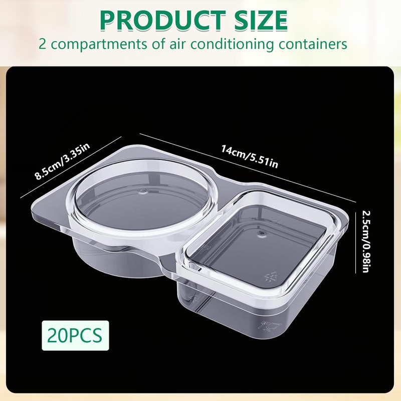 SFSSHUI Pack of 20 snack containers, portable snack boxes, snack