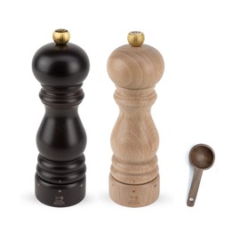 Peugeot Paris u'Select Salt & Pepper Mill, Inch, Chocolate/Natural - With Wooden Spice Scoop (7 inch)