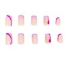SINHOT Medium Press on Nails Square Fake Nails Squoval Acrylic