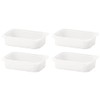 I-K-E-A 4x TROFAST Storage Box,White Container 16 ½x11 ¾x4 ''