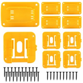 Tool Holders Battery Holders Mount for Tool Storage 20v Battery Drill Tool Yellow 10pcs Tool Holder and 10 Pcs Battery Battery Holder