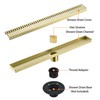 12 Inch Linear Shower Drain Bathroom Kitchen Golden Floor Drain