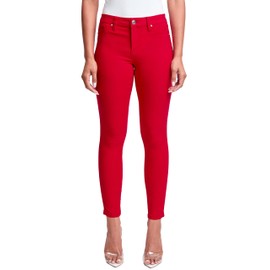 YMI Women's Hyperstretch Mid-Rise Skinny Jeans, Ruby Red, 2X