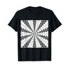 Starlight Speeding Mid-Century Pattern Black On White T-Shirt