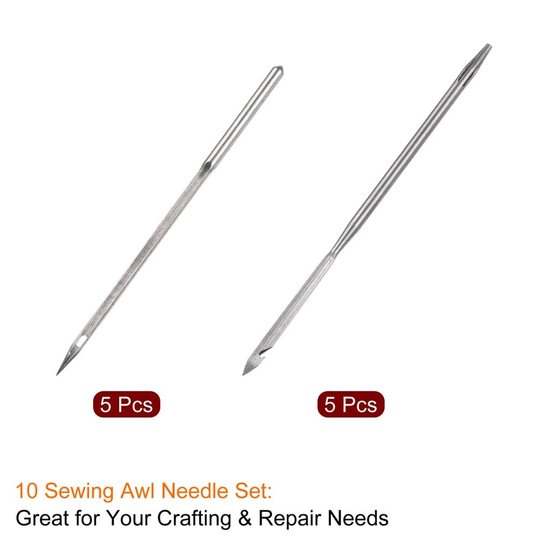 sourcing map Leather Canvas Sewing Awl Needles Set, Hand Sewing