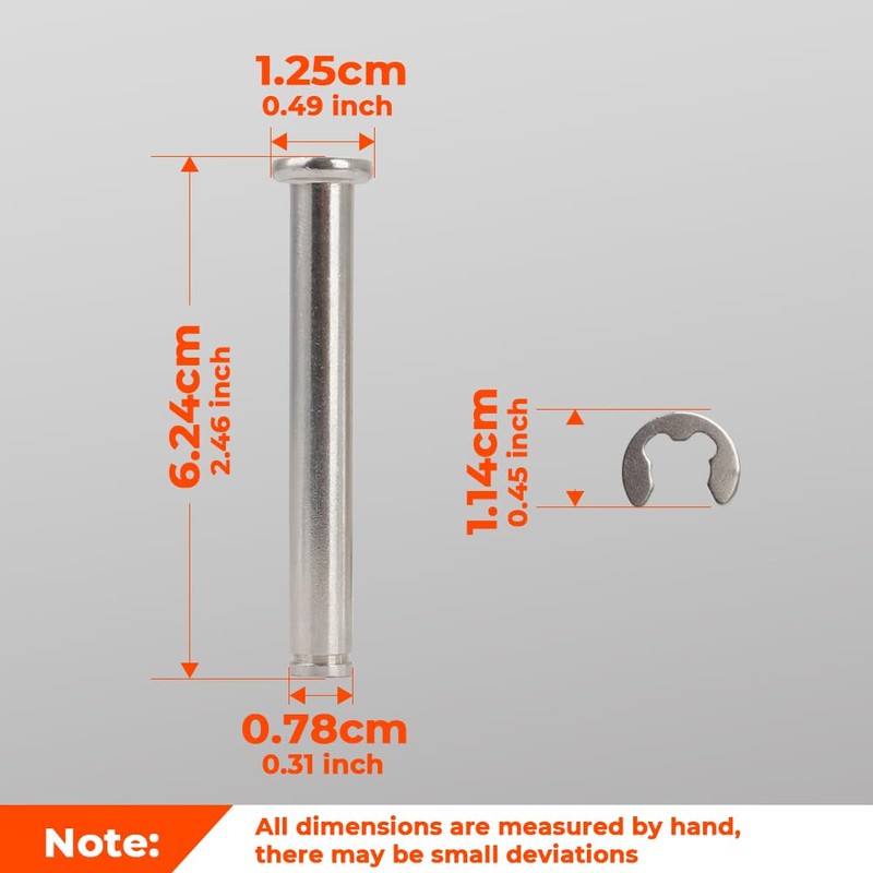 motoparty Replacement Stainless Steel Pivot Pin for Garelick Eez-in Boarding