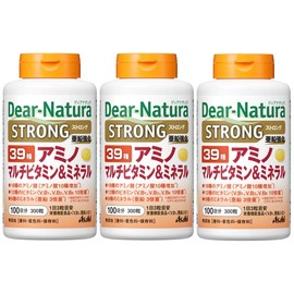 Dear Natura Strong 39 Amino, Multivitamins & Mineral, 100 Day Supply (10.6 oz (300 g) x 3 Bottles