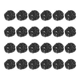 MECCANIXITY 24 Pcs Wicker Rattan Balls 1.2 Inch Rattan Decorative Balls Vase Fillers for Wedding Party Centerpiece Bowls Home Decoration Black