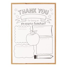CJ&M Teacher Appreciation Week Card, Teacher Survey, Teacher Card, Teacher Thank You, Teacher Coloring Page, All About My Teacher.Coloring Teacher Thank You - Perfect for Teacher Appreciation Week!