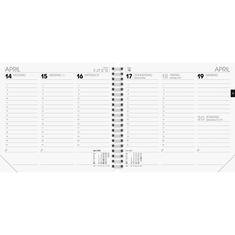 BRUNNEN Book Calendar Model 762 (2025), 2 Pages = 1