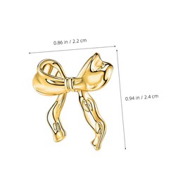 BESPORTBLE 2 Pairs Gold Bowknot Earrings for Women Teens Stylish Ribbon Earrings Craftsmanship Versatile Accessories for Special Occasions Casual Wear