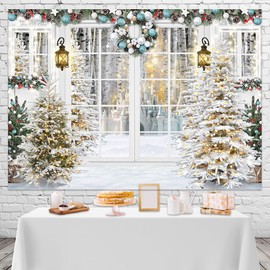 Mocsicka Winter Onederland Backdrop Pink Snowflake Girls First Birthday Photography Background Winter Woodland Animals Happy 1st Birthday Party Banner Decorations Photo Booth Props (10x7ft)