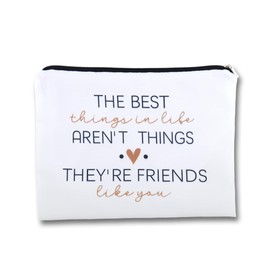 Friendship Makeup Bag Gifts for Women Friends Birthday Gifts for Best Friend Bestie Cosmetic Bag for Sister Long Distance Gifts for Women Best Friend Graduation Gift for Best Friends Makeup Pouch