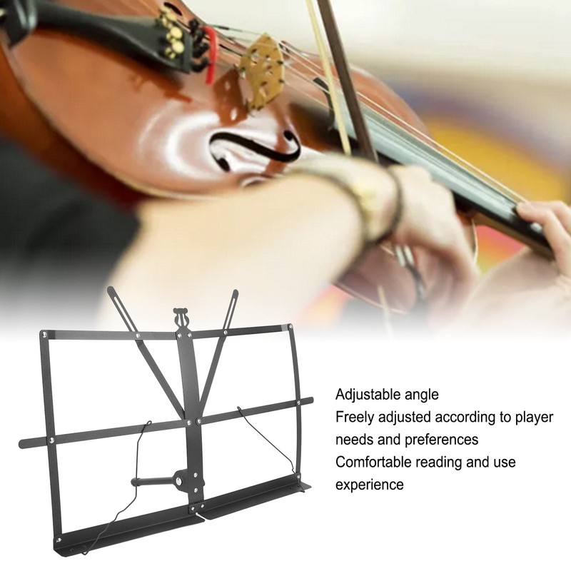 Folding Sheet Music Stand Metal Adjustable Portable Foldable Desktop Table