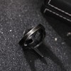 DOOM Mask Ring for Men Gladiator Style Black Titanium Stainless