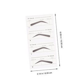 TOVINANNA 6 Pcs Women Makeup Eyebrow Sticker Eyebrow Ruler Sticker Women Eyebrow Stencil Eyebrow Stencil Template Eyebrow Shaper Eyebrow Template for Makeup Eyebrow Grooming Template Paper