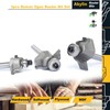 Akylin 3Pcs Roman Ogee Router Bit Set,1/4" Shank,Bearing Guided Decorative
