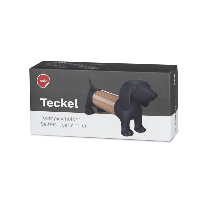 Balvi - T.pick holder salt&pepper shaker Teckel gray