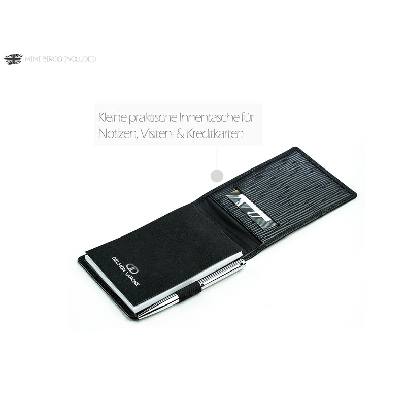 DELMON VARONE - Notepad Case DIN A7 Including 2 x