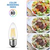ANWIO 12 Pack B11 LED Filament Bulb E26 Candelabra Base
