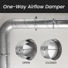 Repa Market Galvanized Steel 10 Inch Duct Backdraft Damper -