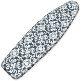 Ironing Board Cover, Standard Size 15" x 54" - Thickly Padded with Non-slip Elastic Edges and Adjustable Hook and Loop Straps - Fits Most Ironing Boards (Ironing Board Not Included) (Mandala, 15"x54")