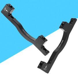 KooingTech Mountain Cycling Brake Adaptor, Bike Disc Brake Adapter, Bike Caliper Adapter, Black Bicycle Brake Adapter Cycling Brake Mount with Bolts for Front V Brake Caliper PM