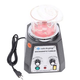 Mini Magnetic Tumbler, 4 Speeds Control 100mm Magnetic Jewelry Polisher and Finisher Machine for Light Metal