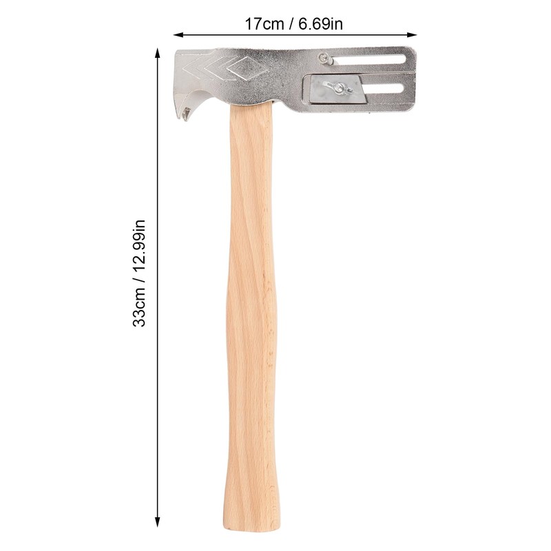 Magnetic Roofing Hammer, Magnet Roofing Hatchet with Wooden Handled for
