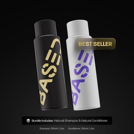 BASED Shower Duo | Shampoo + Conditioner | Deep Clean, Hydrates, Soothes Scalp, Boosts Volume | Fresh Peppermint | Natural Healthy Formula | 12oz Each:_Shampoo + Conditioner