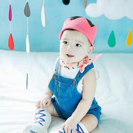 QIKEJI Cute Baby Knit Crown, Baby Hat, For Commemorative Photography / Birthday / Hospital Exit / Wedding Ceremony, For Children 6 Months - 2 Years Old, Knit Crown, Suitable for Party Cosplay