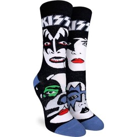 Good Luck Sock Women's KISS Band Socks, Adult, Shoe Size 5-9