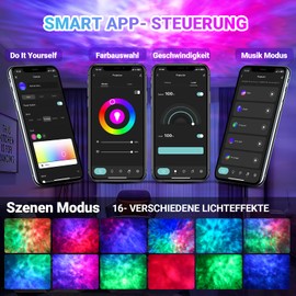 Blubbel LED Starry Sky Projector, WiFi Star Projector, 3D Galaxy Lamp Night Light, App/Voice Control, Star Projector, Starlight Galaxy, Alexa/Google Compatible, Baby, Children, Bedroom