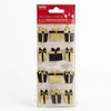 Black Gold Glitter Presents Christmas Craft Decorations (Pack of 12)
