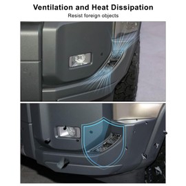 2Pcs Front Fog Lamp Inlet Cover Fit for Toyota Land Cruiser 250 2024 2025 Prado LC250 J250 1958 Anti-clogging Protective Cover Efficient Heat Dissipation Appearance Upgrade Glue Paste