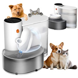 Smart Wireless Pet Water Fountain,2025 Upgraded Pet Water Fountain No Filter,3.5L/118oz Ultra-Quiet Design,Rechargeable Automatic Water Dispenser for Cats and Small Dogs