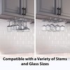 Deco Brothers Under Cabinet Wine Glass Rack, 3 Rail Stemware