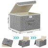 ENUMAIL Storage Boxes, Collapsible Storage Bins with Lids, Cotton and
