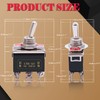 Twidec/3Pcs Heavy Duty Rocker Toggle Switch DPDT 2 Position 6