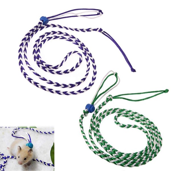 PIVBY Adjustable Hamster Leash Harness for Rats Ferret Mouse Squirrel