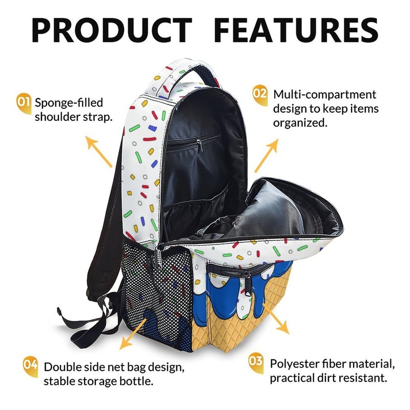 FLEXIMX Boys Backpack for Baseball Lovers Kids Toddlers Teens, Blue